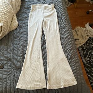 Aerie Cream Ribbed Pants